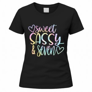 Sweet Sassy And Seven Birthday Tie Dye Tee Kids Women's T-Shirt