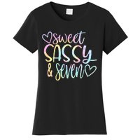 Sweet Sassy And Seven Birthday Tie Dye Tee Kids Women's T-Shirt