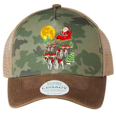 Santa Sleigh And Beagle Dogs Xmas Pajama Merry Christmas Boys Cute Gift Legacy Tie Dye Trucker Hat