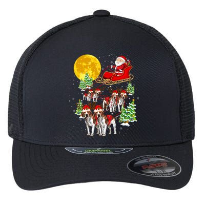 Santa Sleigh And Beagle Dogs Xmas Pajama Merry Christmas Boys Cute Gift Flexfit Unipanel Trucker Cap