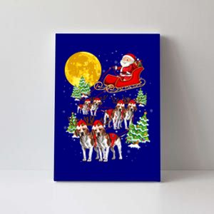 Santa Sleigh And Beagle Dogs Xmas Pajama Merry Christmas Boys Cute Gift Canvas