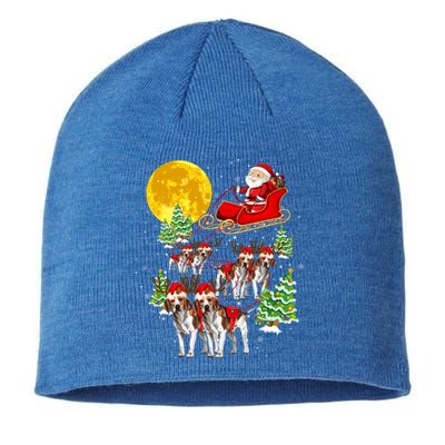 Santa Sleigh And Beagle Dogs Xmas Pajama Merry Christmas Boys Cute Gift Sustainable Beanie