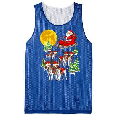 Santa Sleigh And Beagle Dogs Xmas Pajama Merry Christmas Boys Cute Gift Mesh Reversible Basketball Jersey Tank