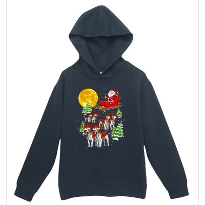 Santa Sleigh And Beagle Dogs Xmas Pajama Merry Christmas Boys Cute Gift Urban Pullover Hoodie