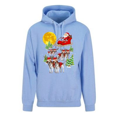 Santa Sleigh And Beagle Dogs Xmas Pajama Merry Christmas Boys Cute Gift Unisex Surf Hoodie