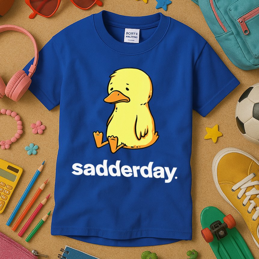 Sadderday Sad As Duck Kids T-Shirt