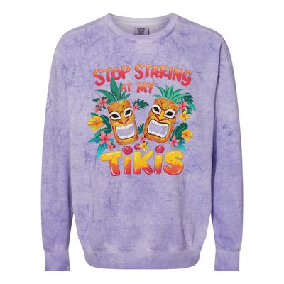 Stop Staring At My Tikis Aloha Summer Colorblast Crewneck Sweatshirt