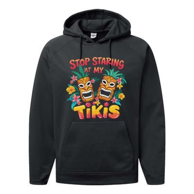 Stop Staring At My Tikis Aloha Summer Performance Fleece Hoodie