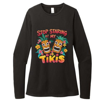 Stop Staring At My Tikis Aloha Summer Womens CVC Long Sleeve Shirt