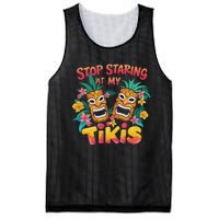 Stop Staring At My Tikis Aloha Summer Mesh Reversible Basketball Jersey Tank