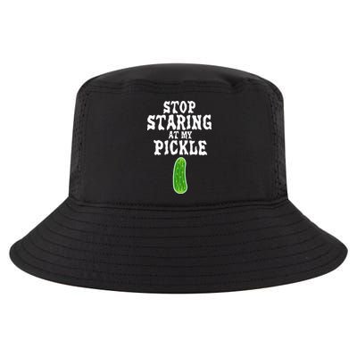 Stop Staring At My Pickle Costume Funny Easy Halloween Gift Cool Comfort Performance Bucket Hat