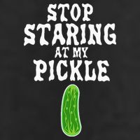 Stop Staring At My Pickle Costume Funny Easy Halloween Gift 7 Panel Mesh Trucker Snapback Hat
