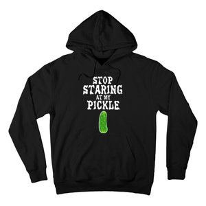 Stop Staring At My Pickle Costume Funny Easy Halloween Gift Hoodie