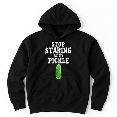 Stop Staring At My Pickle Costume Funny Easy Halloween Gift Hoodie