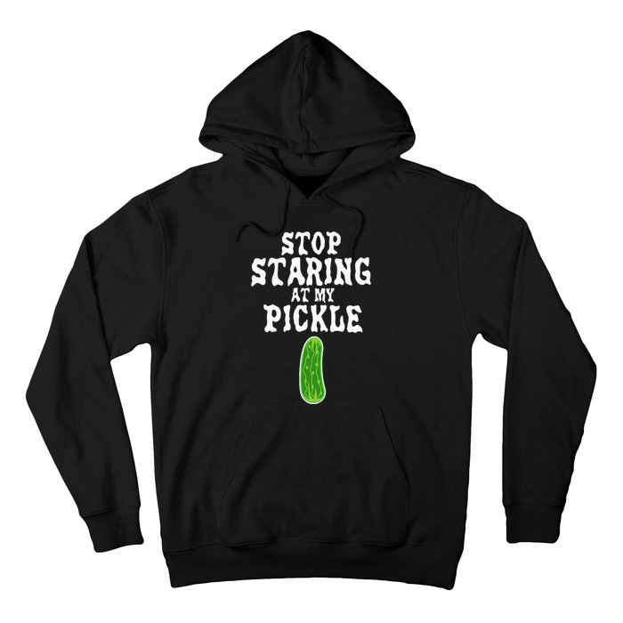 Stop Staring At My Pickle Costume Funny Easy Halloween Gift Hoodie