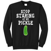 Stop Staring At My Pickle Costume Funny Easy Halloween Gift Sweatshirt