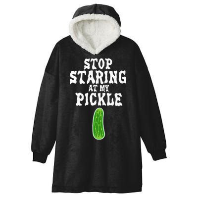 Stop Staring At My Pickle Costume Funny Easy Halloween Gift Hooded Wearable Blanket