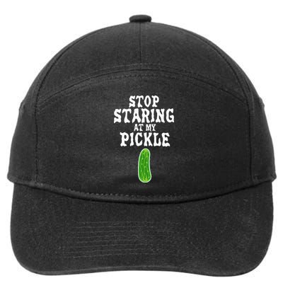 Stop Staring At My Pickle Costume Funny Easy Halloween Gift 7-Panel Snapback Hat