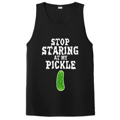 Stop Staring At My Pickle Costume Funny Easy Halloween Gift PosiCharge Competitor Tank