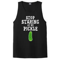 Stop Staring At My Pickle Costume Funny Easy Halloween Gift PosiCharge Competitor Tank