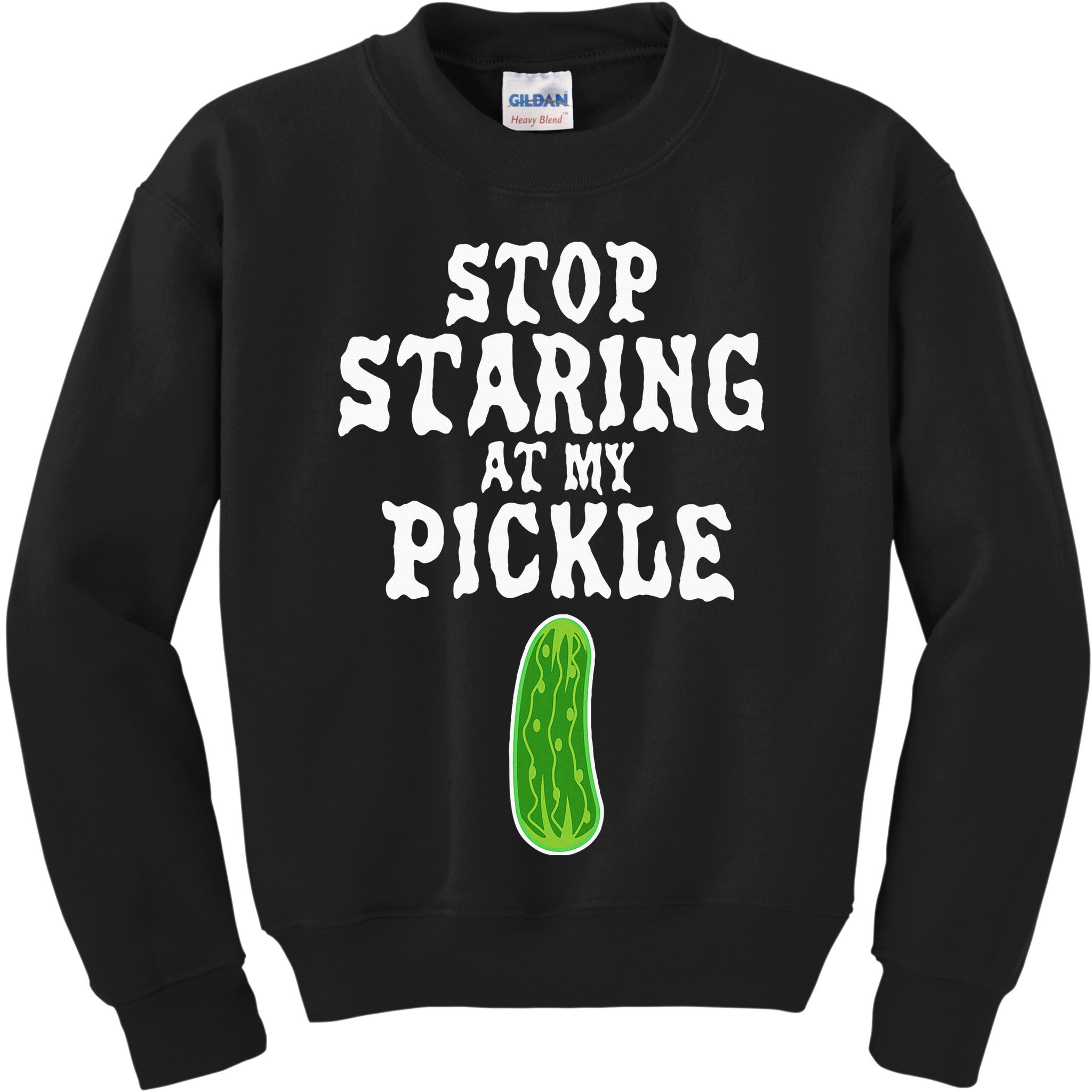Stop Staring At My Pickle Costume Funny Easy Halloween Gift Kids Sweatshirt