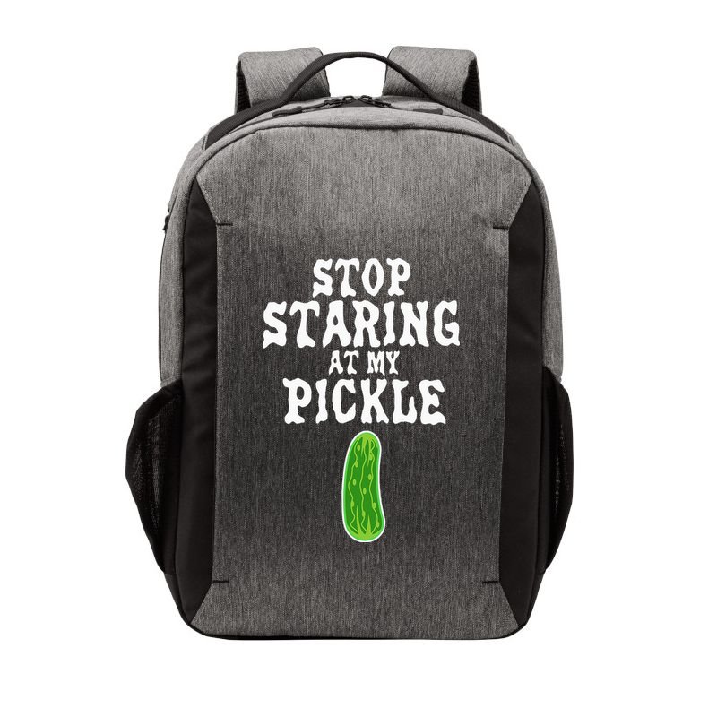 Stop Staring At My Pickle Costume Funny Easy Halloween Gift Vector Backpack
