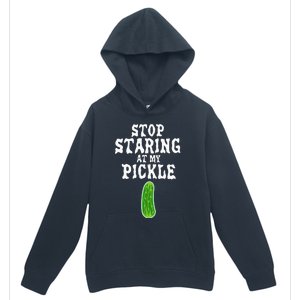 Stop Staring At My Pickle Costume Funny Easy Halloween Gift Urban Pullover Hoodie