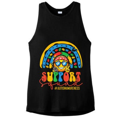 Support Squad Autism Awareness Rainbow Ladies PosiCharge Tri-Blend Wicking Tank