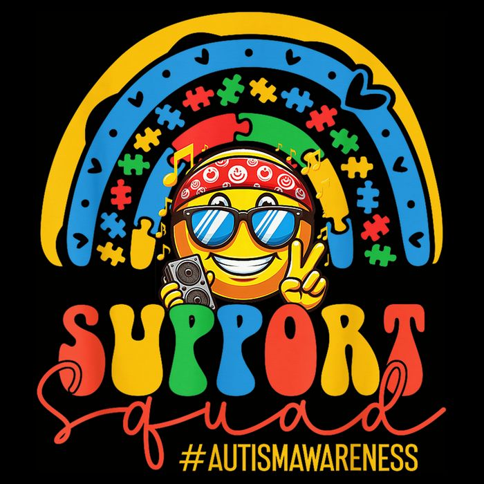 Support Squad Autism Awareness Rainbow City Backpack