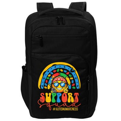 Support Squad Autism Awareness Rainbow Impact Tech Backpack