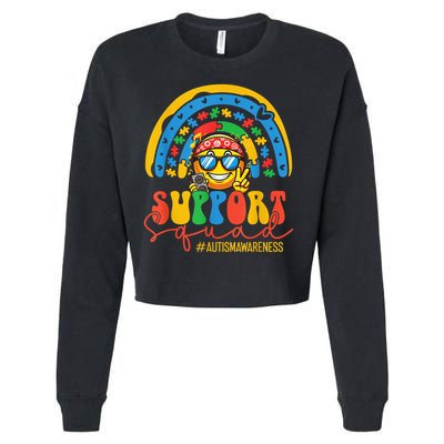 Support Squad Autism Awareness Rainbow Cropped Pullover Crew