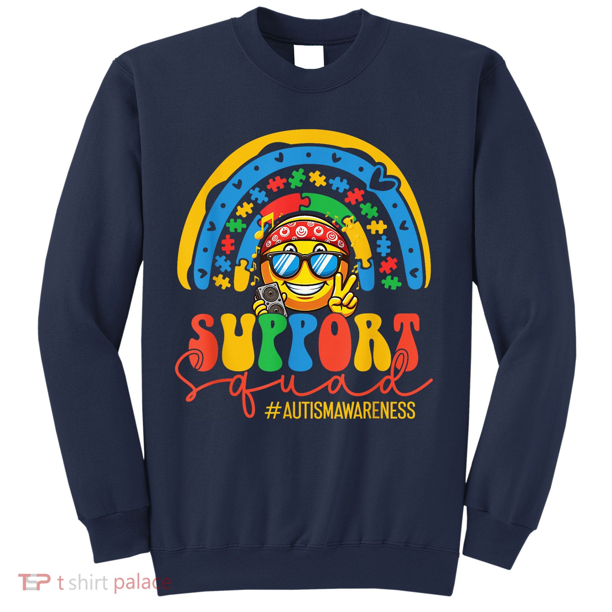 Support Squad Autism Awareness Rainbow Sweatshirt