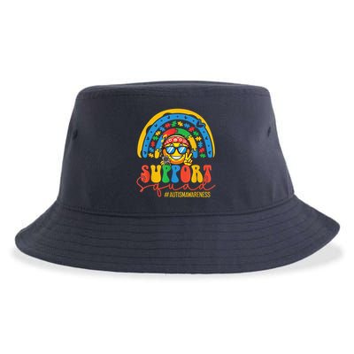 Support Squad Autism Awareness Rainbow Sustainable Bucket Hat
