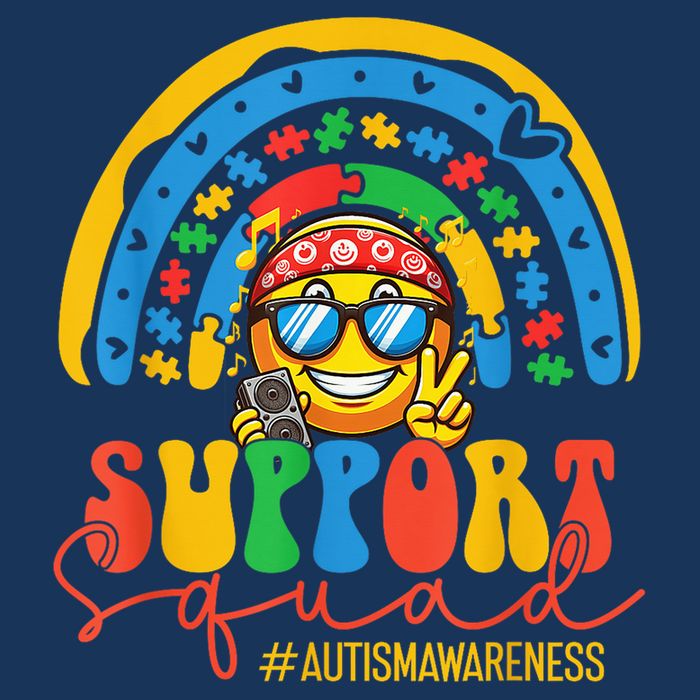 Support Squad Autism Awareness Rainbow Drawstring Bag