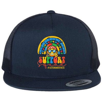 Support Squad Autism Awareness Rainbow Flatbill Hat