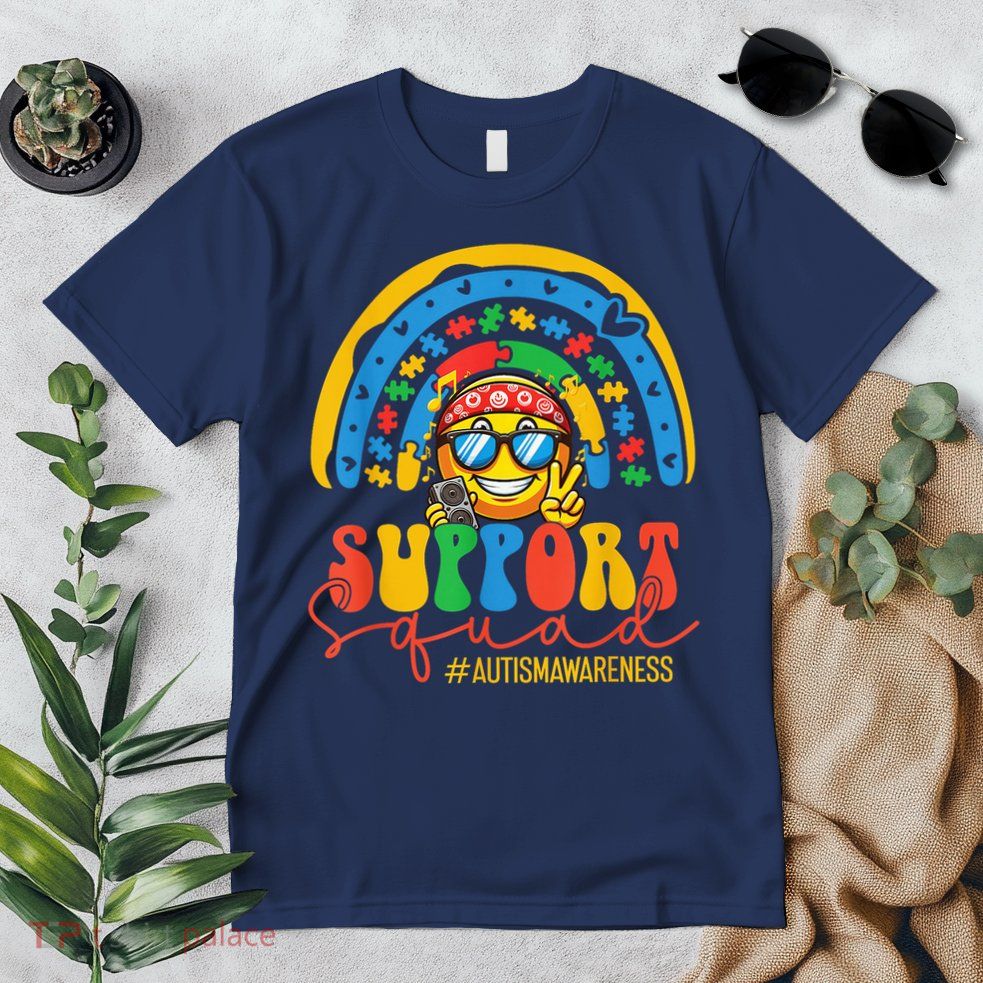 Support Squad Autism Awareness Rainbow Premium T-Shirt