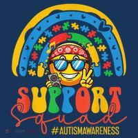 Support Squad Autism Awareness Rainbow Baby Bodysuit