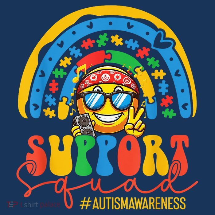 Support Squad Autism Awareness Rainbow Baby Bodysuit