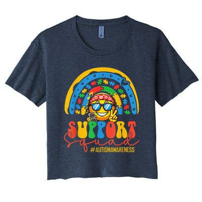 Support Squad Autism Awareness Rainbow Crop Top