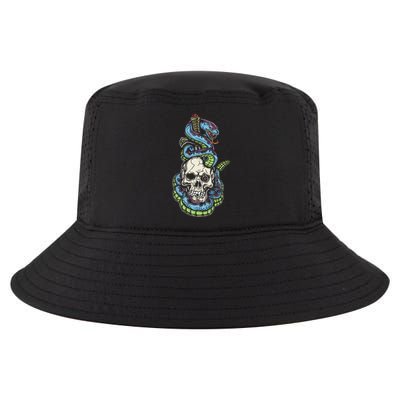 Snake Skull And Dagger Tattoo Cool Comfort Performance Bucket Hat