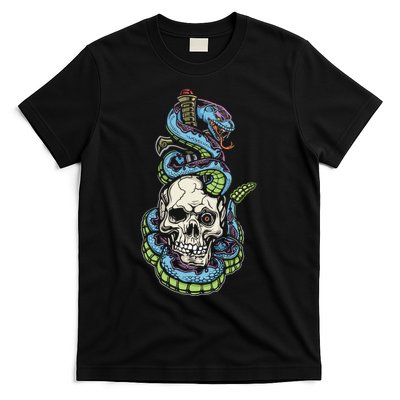 Snake Skull And Dagger Tattoo T-Shirt