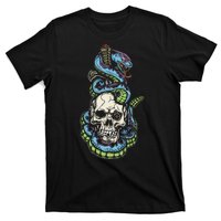 Snake Skull And Dagger Tattoo T-Shirt