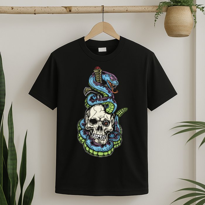 Snake Skull And Dagger Tattoo T-Shirt