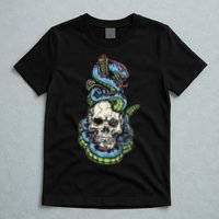 Snake Skull And Dagger Tattoo T-Shirt