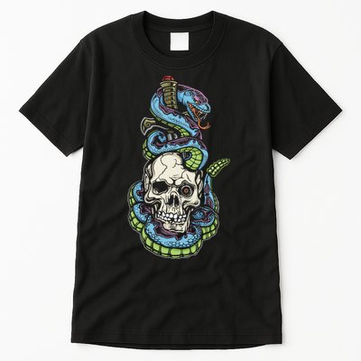 Snake Skull And Dagger Tattoo Tall T-Shirt