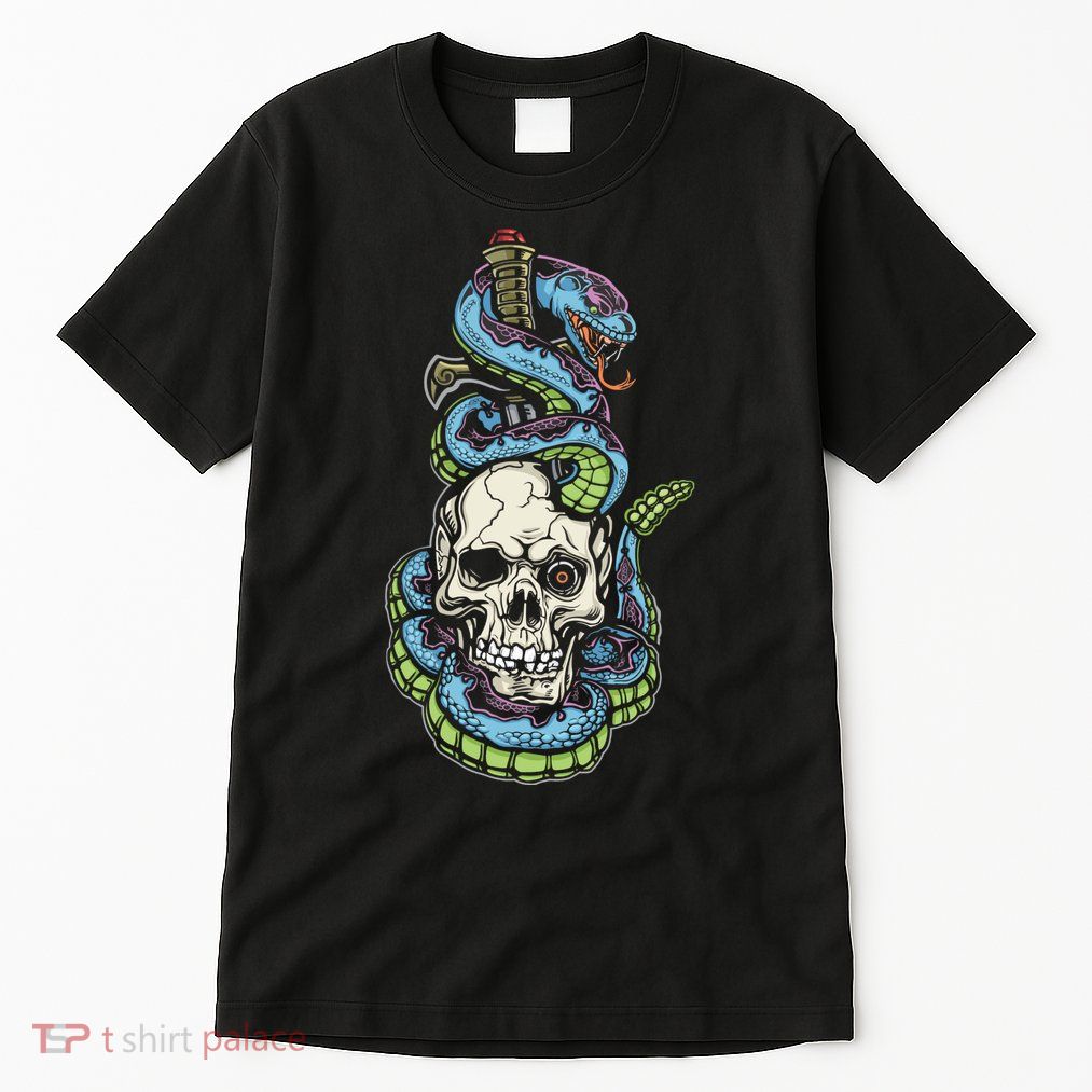 Snake Skull And Dagger Tattoo Tall T-Shirt