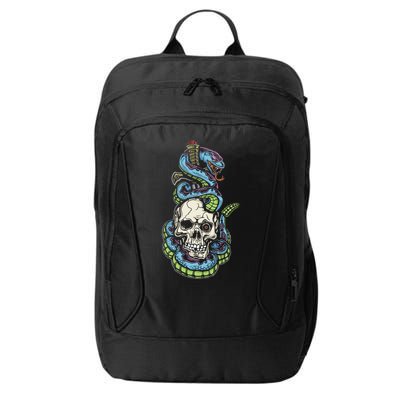 Snake Skull And Dagger Tattoo City Backpack