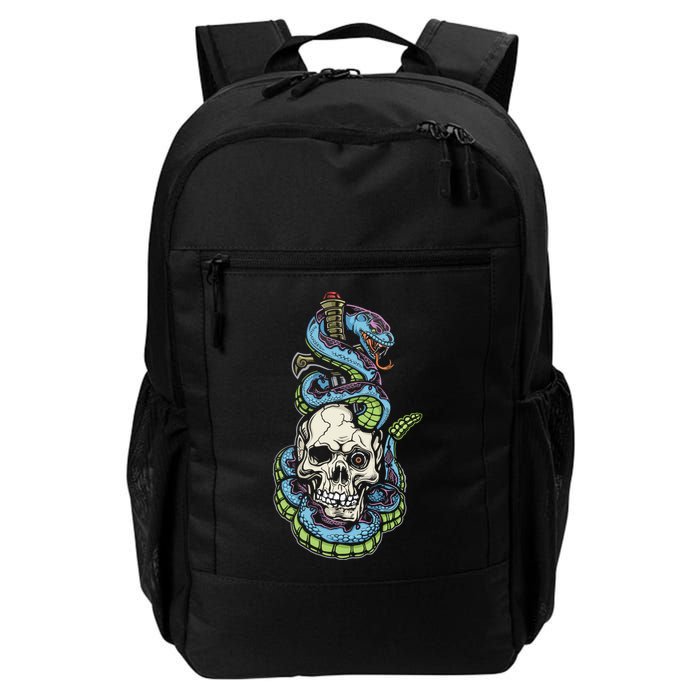Snake Skull And Dagger Tattoo Backpack