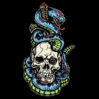 Snake Skull And Dagger Tattoo Backpack