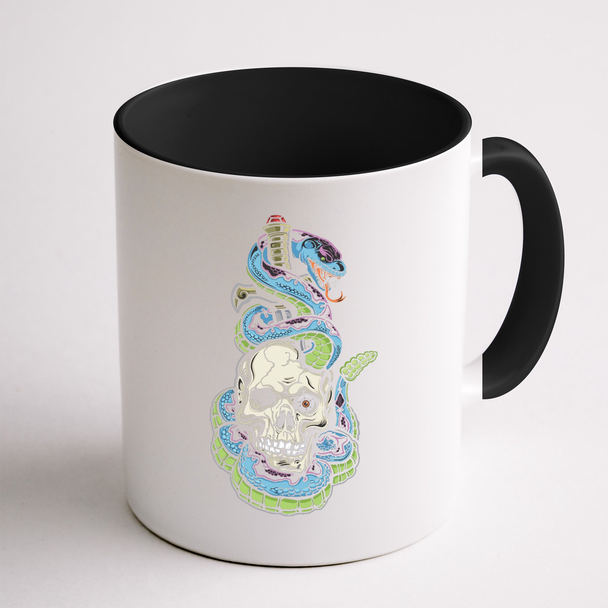 Snake Skull And Dagger Tattoo Mug